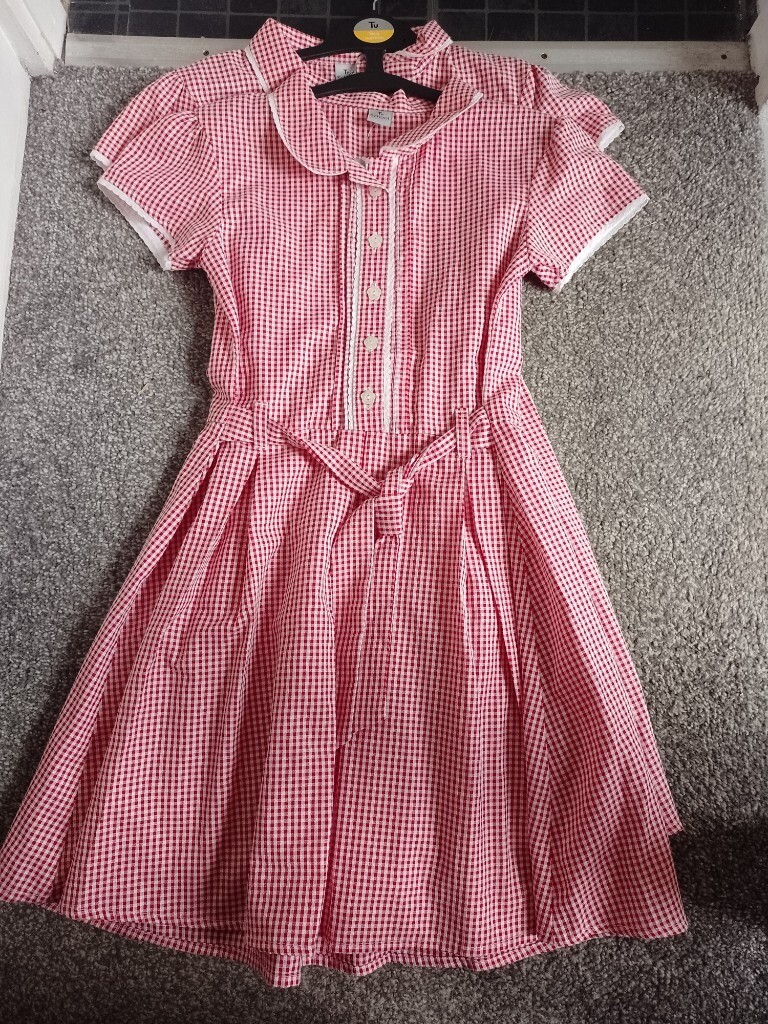 2 TU girls red summer dresses age 9 